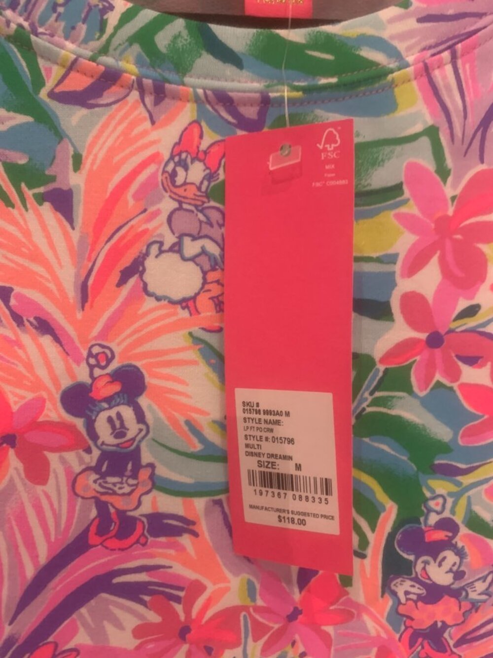 Lilly Pulitzer Disney Dreamin Sweatshirt NWT sz. M $118 - Picture 2 of 4
